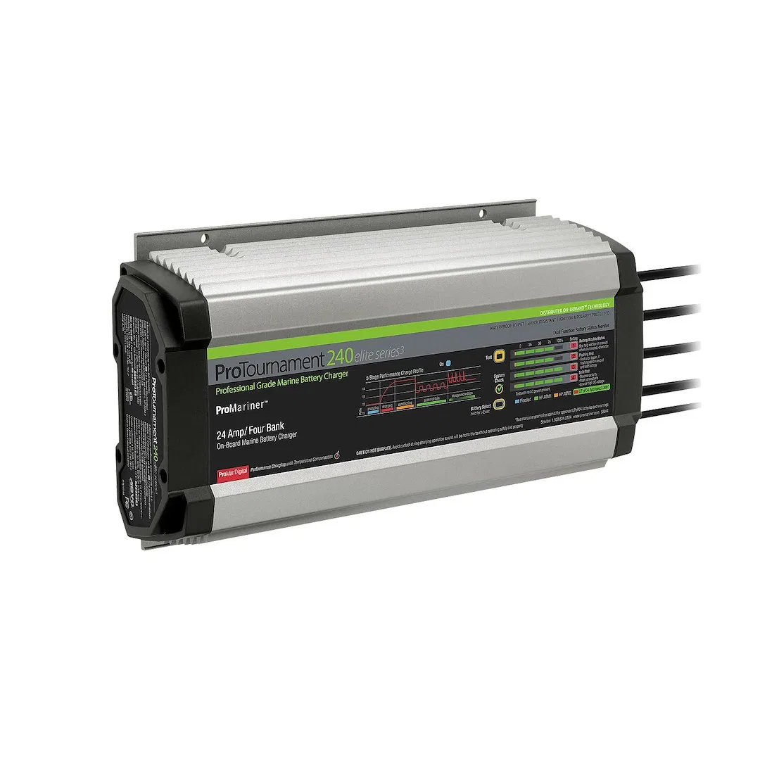 53244 – PRO MARINER Battery Charger, For 12 Volt Batteries 4 Bank Charger 120 Volt Power Supply 5 Step Fully Automati...